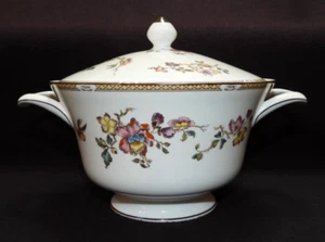 Vintage Wedgwood Schwalbe England gelber & brauner Rand Suppenterrine Servierschüssel - Bild 1 von 11
