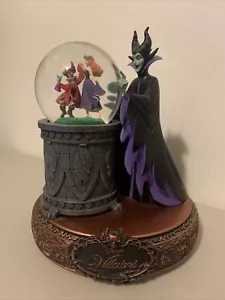 Globo de Nieve Giratorio Musical Maléfica Villanos Disney Bella Durmiente - Imagen 1 de 11