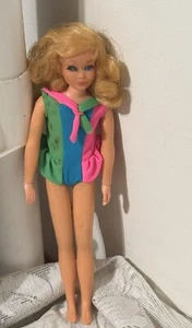 1969 Vtg Dramatic New Living SKIPPER Doll Barbie’s Sister Original Swimsuit - Picture 1 of 12