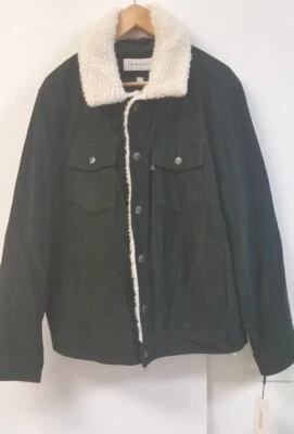 Chaqueta básica con botones de pana negra Calvin Klein talla Grande Foto 1 de 4