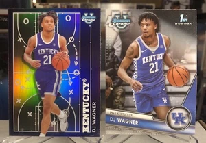 2023-24 Bowman 1st Chrome DJ Wagner LOT (2) RARE Refractor Rookie Card RC - Picture 1 of 4