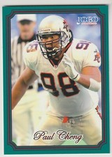 2002 Jogo CFL Paul Cheng Rookie Card #189 BC Lions Simon Fraser