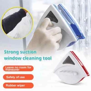 3-8mm Magnetic Glass Window Cleaning Tool Water Discharge Double-layer Wiper New - Picture 1 of 18