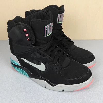 NIKE AIR COMMAND FORCE MEN'S 10 SPURS BLACK GREY JADE PINK 684715 001 RARE - Image 1 of 4