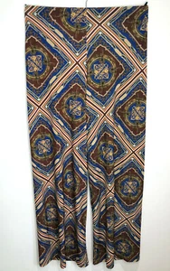 BNNT Zara baroque pattern print wide leg jersey trousers M NEW lounge geometric - Picture 1 of 6