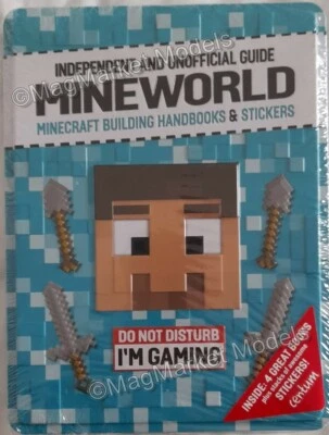 MINECRAFT · BUILDING HANDBOOKS & STICKERS · MINEWORLD · BRAND NEW AND SEALED - Image 1 of 3