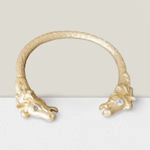 NEW Cable Equestrian Horse Bracelet CZ Stone Bangle Cable BRACELET Jewelry - Picture 1 of 3