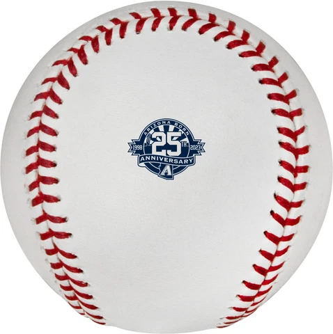 Arizona Diamondbacks 25th Anniversary Rawlings Unsigned Logo Baseball with Case Cover
