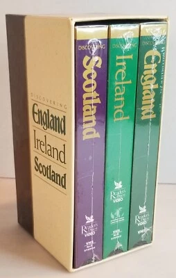 3 VHS Boxed Set Reader's Digest Discovering Ireland Scotland England UK Travel  - Image 1 of 4