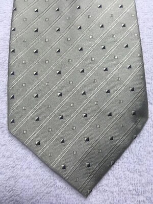 BERGAMO NEW YORK  MENS TIE SEA FOAM GREEN  4 X 60 - Image 1 of 4
