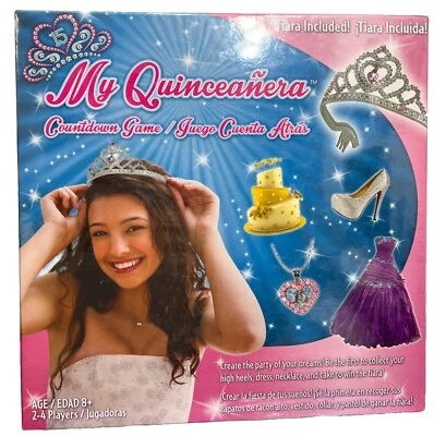 Tiara My Quinceanera Countdown Game idades 8+ 2-4 jogadores incluída! NOVO! Selado! - Imagem 1 de 2