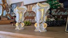 Vases de Mariée Anciens Blanc et Or | French Porcelain Mantel Vases | Victorian