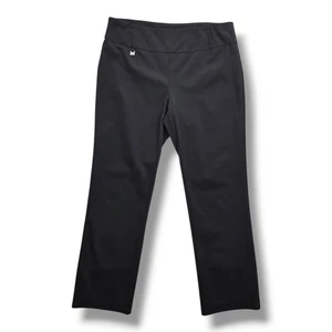 Slim Sation Straight Leg Trouser Womens 16 Black Pull On - Foto 1 di 8
