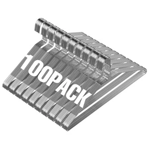 Paquete de 100 perchas de alambre de metal a granel para trajes, abrigos, shirs de tamaño estándar... - Imagen 1 de 9