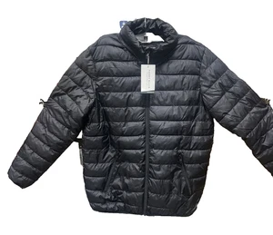 Perry Ellis Herren Puffer Jacket - Packable - Water Resistant - Black - Gr. M NEU - Bild 1 von 9