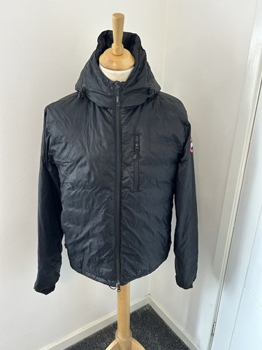 Canada Goose 5055M Lodge giacca nera imbottita piumino media M con cappuccio