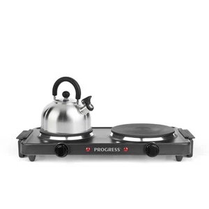 Progress Twin Hot Plate Electric Portable Tabletop Cooker Kitchen Hob 1000/1500W - Picture 1 of 11