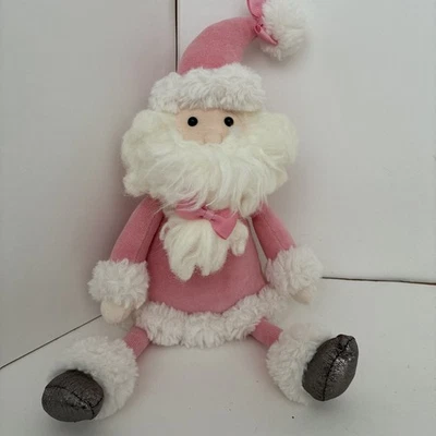 Jellycat London Splendid Papai Noel em Terno Rosa Novo sem Etiqueta 13” Brinquedo de Pelúcia Aposentado - Imagem 1 de 4