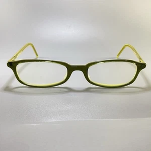 Gafas hechas a mano Beausoleil Paris rectangulares verde amarillo marco 55-643 - Imagen 1 de 8