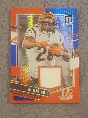 2023 Optic Joe Mixon Donruss Threads Blue Hyper Prizm Patch #DT-JM Bengals - Image 1 of 2