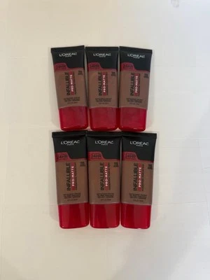 6 L'OREAL PARIS INFALLIBLE PRO-MATTE LIQUID FOUNDATION 115 Rich Ebony Y1067 - Image 1 of 4