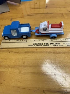 Vintage Tootsietoy Snow Cat Snowmobile, Trailer & Truck - Picture 1 of 16