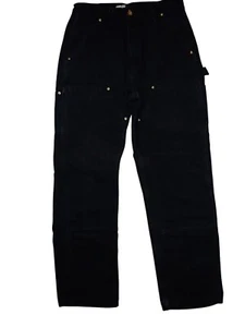 Carhartt B342 33 x 32 Black Cargo Work Construction Pants double knee Grunge - Picture 1 of 8