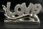 Sparkly Love Crushed Diamonds Ornament, Lovely Display? Shelf Sitter Table Bling