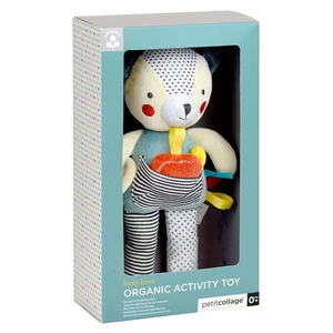 Wild and Wolf Petit Collage Organic Baby Developmental Soft Toy Bear