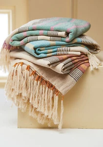 Malabar Throw With Tassels | Cosy sofa throw | Ethical blanket