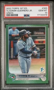 2022 Topps 1st Edition Green #300 Vladimir Guerrero Jr 113/150 PSA 10 Gem Mint - Picture 1 of 2