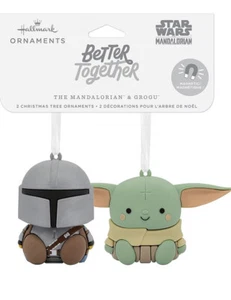 Hallmark Better Together Ornaments The Mandalorian and Grogu Star Wars NEW HTF - Picture 1 of 2