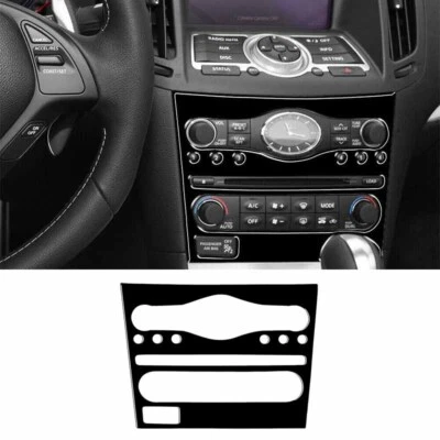 Panel de consola de radio para Infiniti G37 2010 cubierta tapicería piano negro interior centro Foto 1 de 4