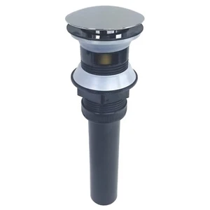 Bathroom Faucet Vanity Sink Plastic Pop-Up Drain with Overflow Chrome Finish - Picture 1 of 4