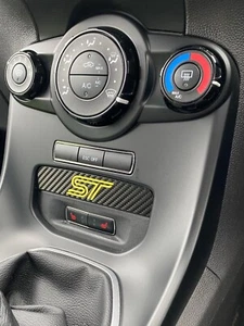 Fiesta ST MK7.5 Cubby Hole Dashboard Filler - Carbon with Yellow Logo - Picture 1 of 1