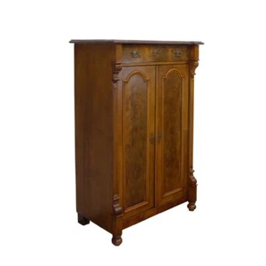 Vertiko Hochschrank Highboard antik  Gründerzeit Nussbaum B: 95 cm -11618- - Bild 1 von 9