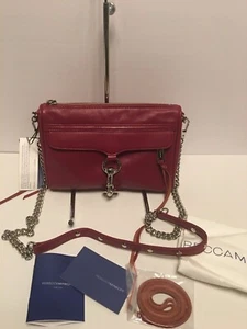 REBECCA MINKOFF  Mini Mac Tawny Port Leather Cross Body Bag - Picture 1 of 7