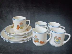 Vintage 1920s Rudolstadt Happifats Child's Tea Set Germany 9 pieces - Picture 1 of 23