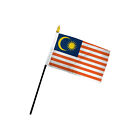 1 Dutzend malaysische Stickflagge 4x6 Zoll malaysische Handflagge