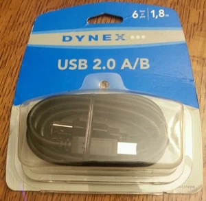 DYNEX USB 2.0 A/B 6FT 1.8M DX-C1144194 - Picture 1 of 2