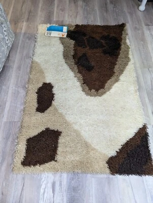 Alfombra MCM Denmark Throw SHAG EGE RYA Mauntain Favre 10 Acrilan ¡MIRA! 3'x5' aprox. Foto 1 de 4