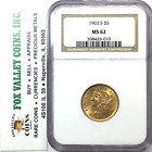 1903-S $5 Liberty Head Half Eagle Gold NGC MS62 Very Lustrous Uncirculated Coin!