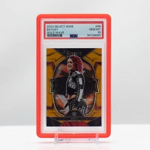 Lucha libre 2023 WWE Panini Select Bayley #66 Gold Wave/10 PSA 10 gemas como nuevo - Imagen 1 de 4