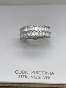 Giani Bernini Cubic Zirconia Baguette Statement Ring in Sterling Silver, 7 - Picture 1 of 5