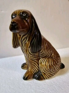 Vintage Made in Brazil handgefertigte Keramik Spaniel Hund Figur 7" #4152 - Bild 1 von 8