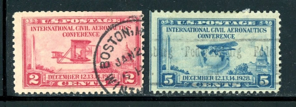 US Scott # 649, 650 - Used                   (5-C209) - Image 1 of 1