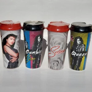 4 Selena Quintanilla Commerative Festival De La Flur Cups Whirley Stripe Lot NEW - Picture 1 of 18