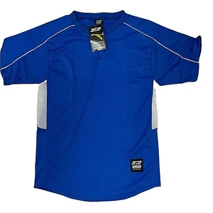 3n2 Clutch Apparel Shirt Mens Small Blue Baseball Short Sleeve Mesh Inset Work - Picture 1 of 13