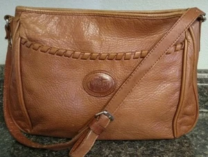 Vintage Cobb & Co Whiskey Brown Leather Shoulder Bag Purse-12x9x3 - Picture 1 of 12