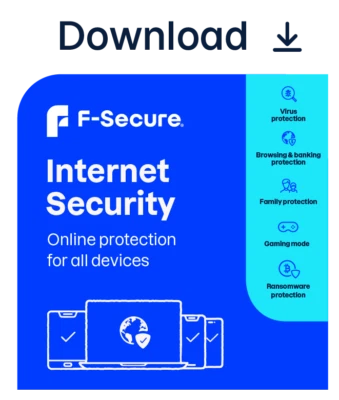 F-Secure Internet Security 2025 - 1, 3, 5 or 10 Device 1 or 2 Year Email Code UK - Image 1 of 4